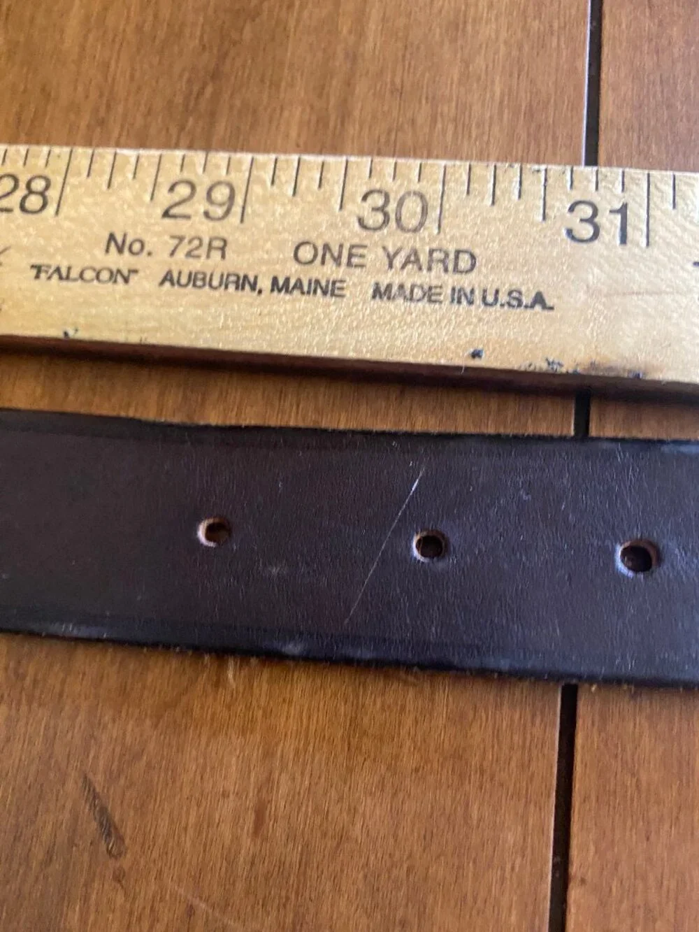 Women's Dark Brown Leather Belt Medium - Picture 6 of 12